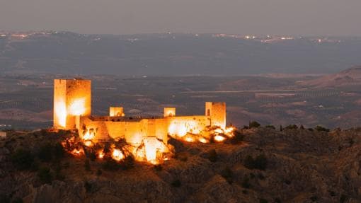 Vista áerea del castillo de Santa Catalina de Jaén