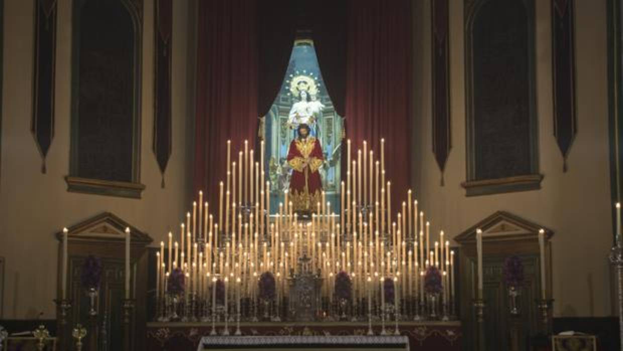 Altar de cultos del Señor del Prendimiento de Córdoba en el quinario de 2018