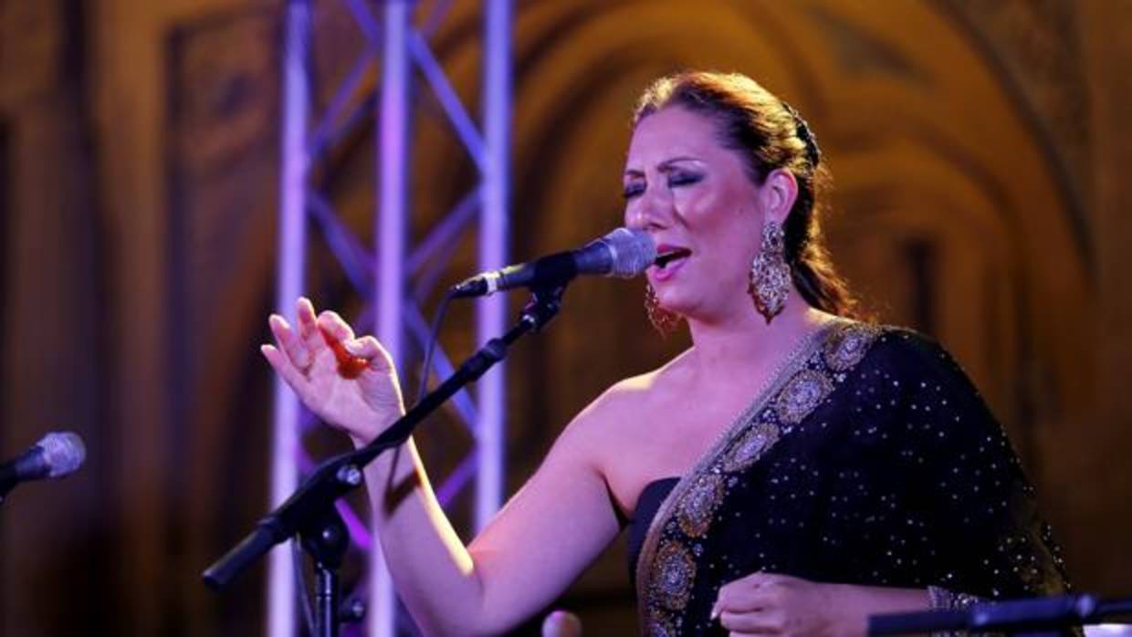 La cantaora Marina Heredia en una de sus actuaciones en Córdoba