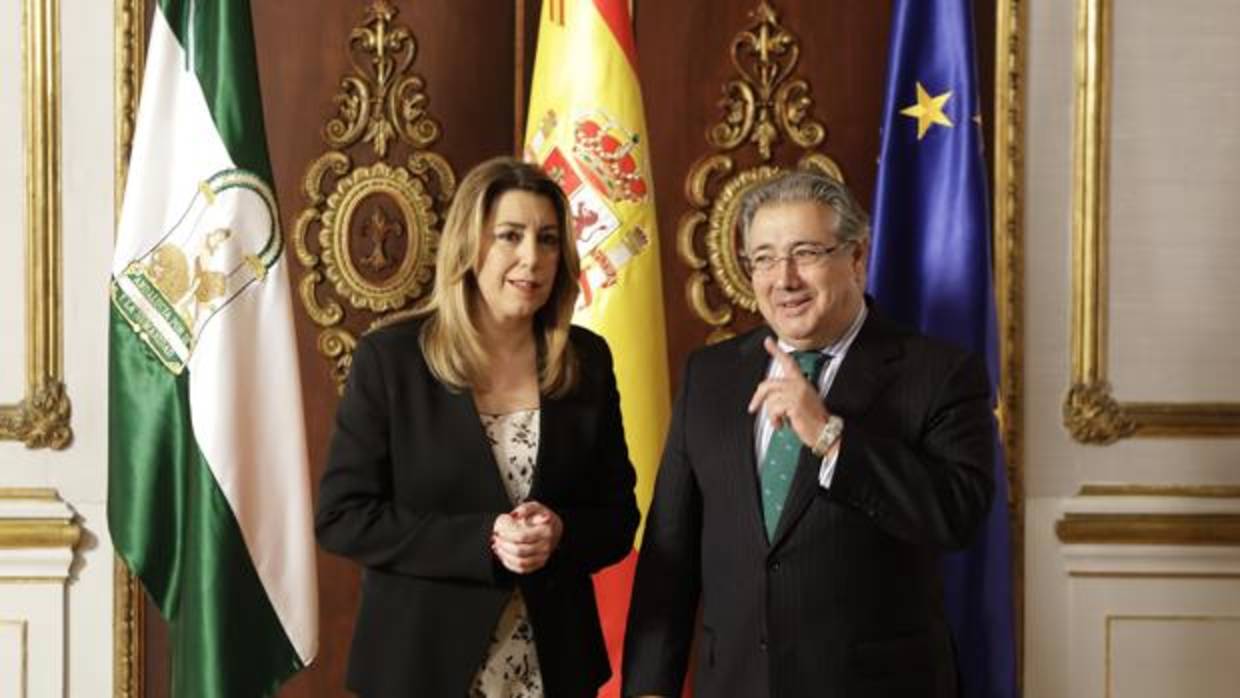 La presidenta Susana Díaz y el ministro del Interior, Juan Ignacio Zoido