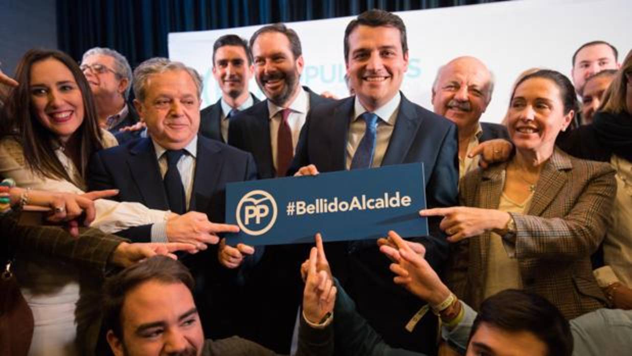 El candidato del PP a la Alcaldía, José María Bellido, durante su acto de presentación