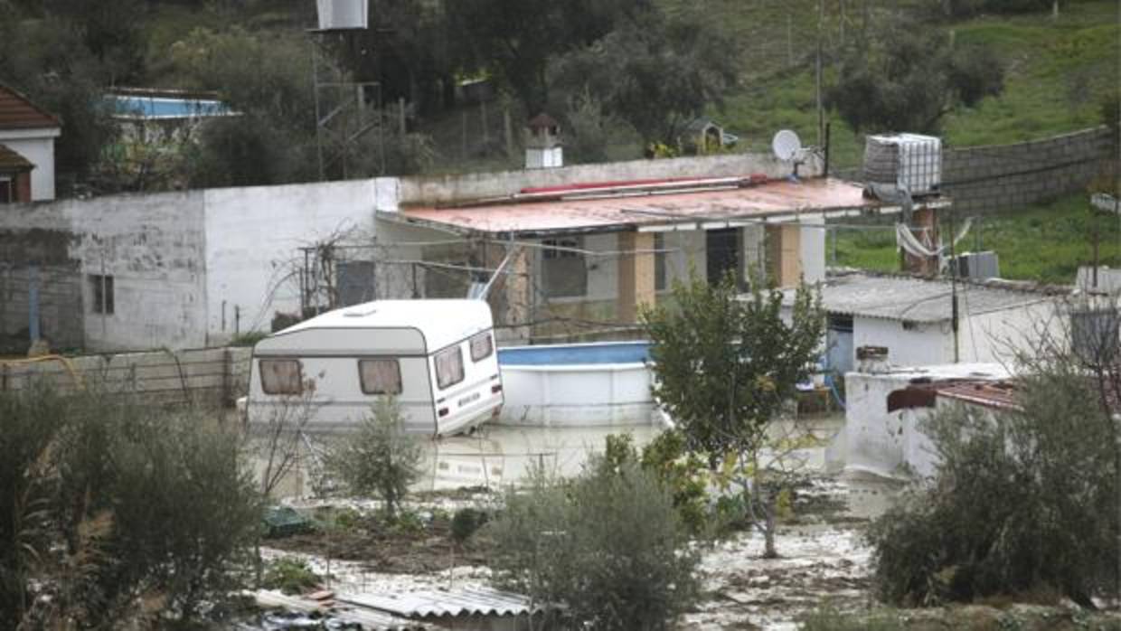 Parcelas inundadas por el desborde del arroyo Malabrigo en Córdoba