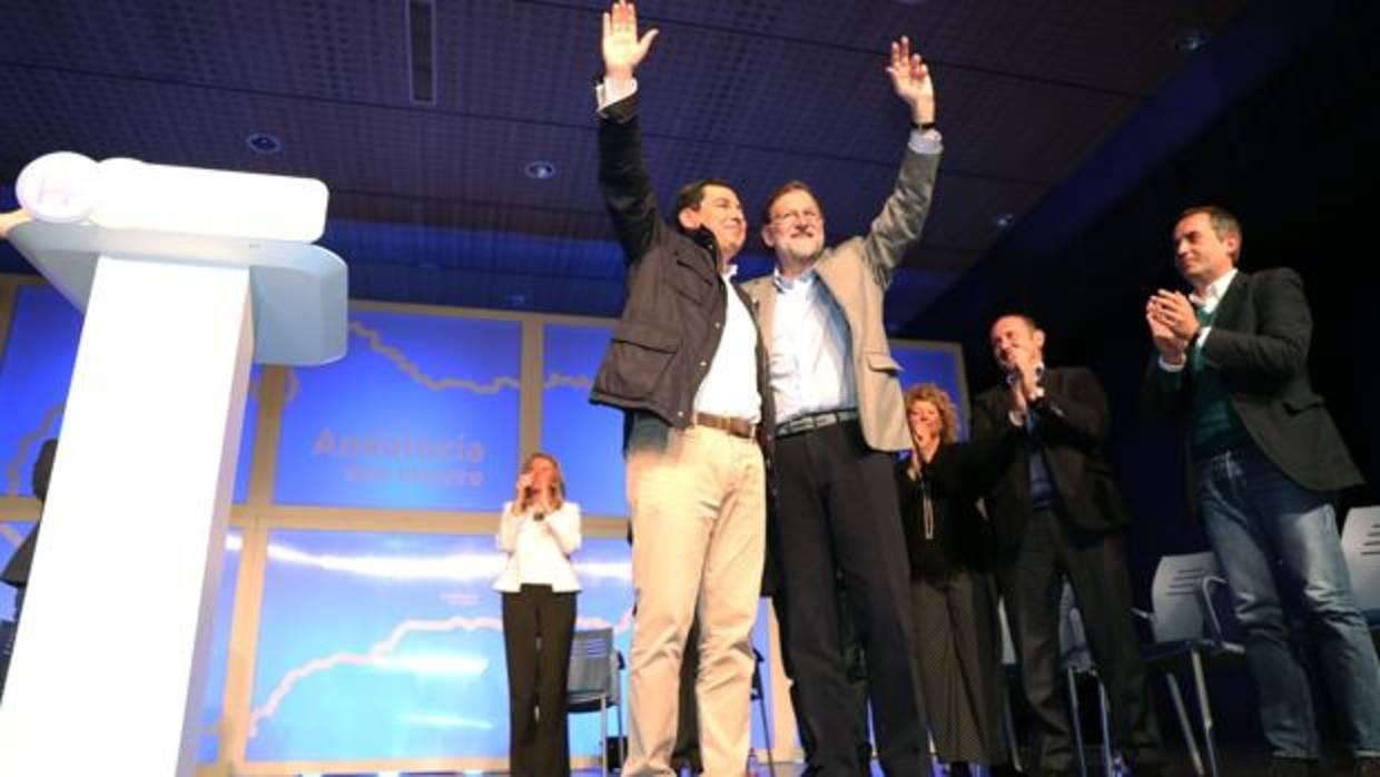 Rajoy y Moreno coincidieron en marzo en Málaga en el acto de presentación de candidatos a las alcadías andaluzas