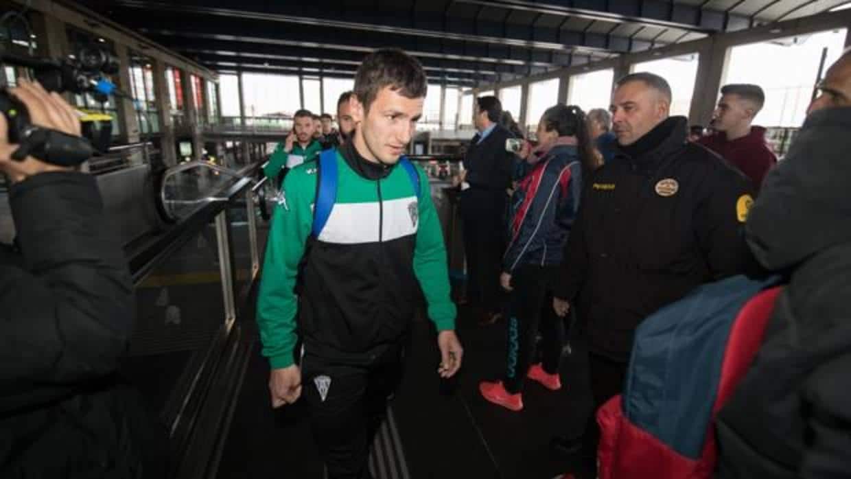 Sasa Jovanovic a su llegada de Tarragona tras jugar contra el Nástic