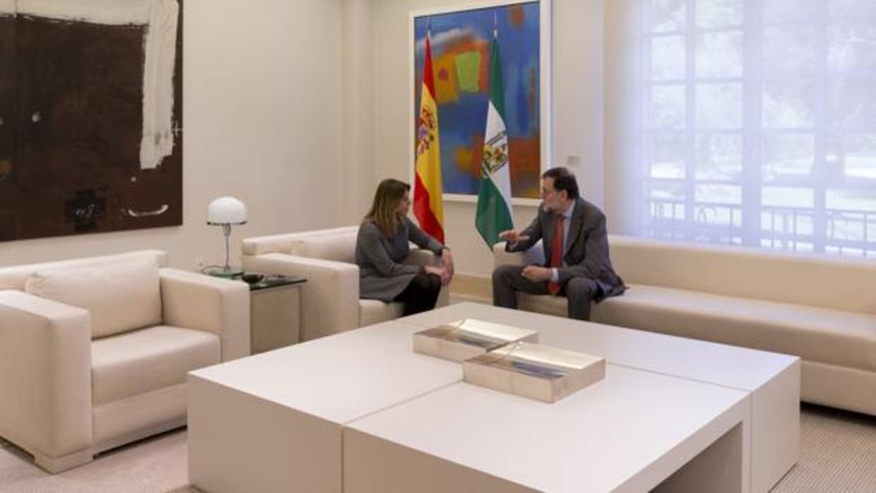 Mariano Rajoy y Susana Díaz en la reunión que mantuvieron el pasado miércoles en la Moncloa
