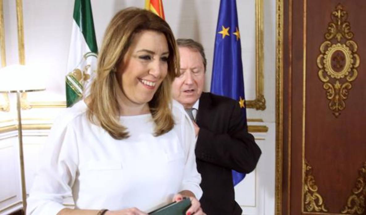 La presidenta Susana Díaz, este lunes en el Palacio de San Telmo