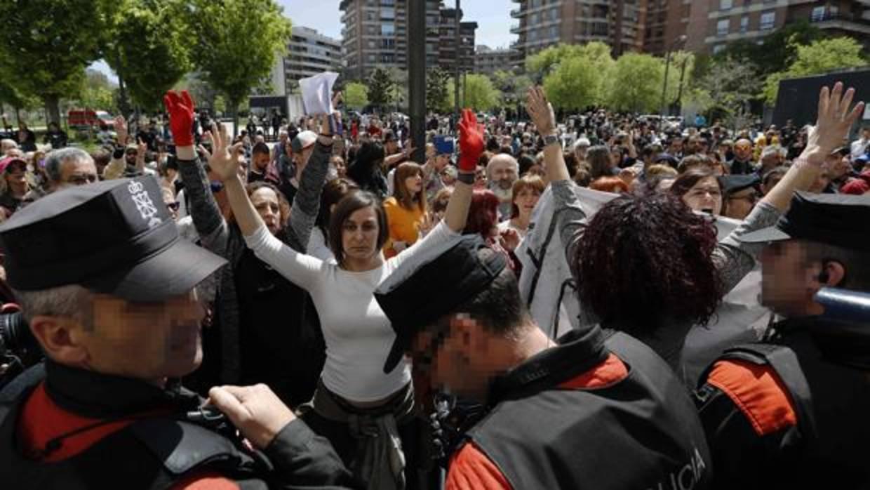 Protestas en Pamplona por la sentencia de la Manada