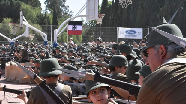 Un colegio de Málaga se convierte en trinchera de la Primera Guerra Mundial