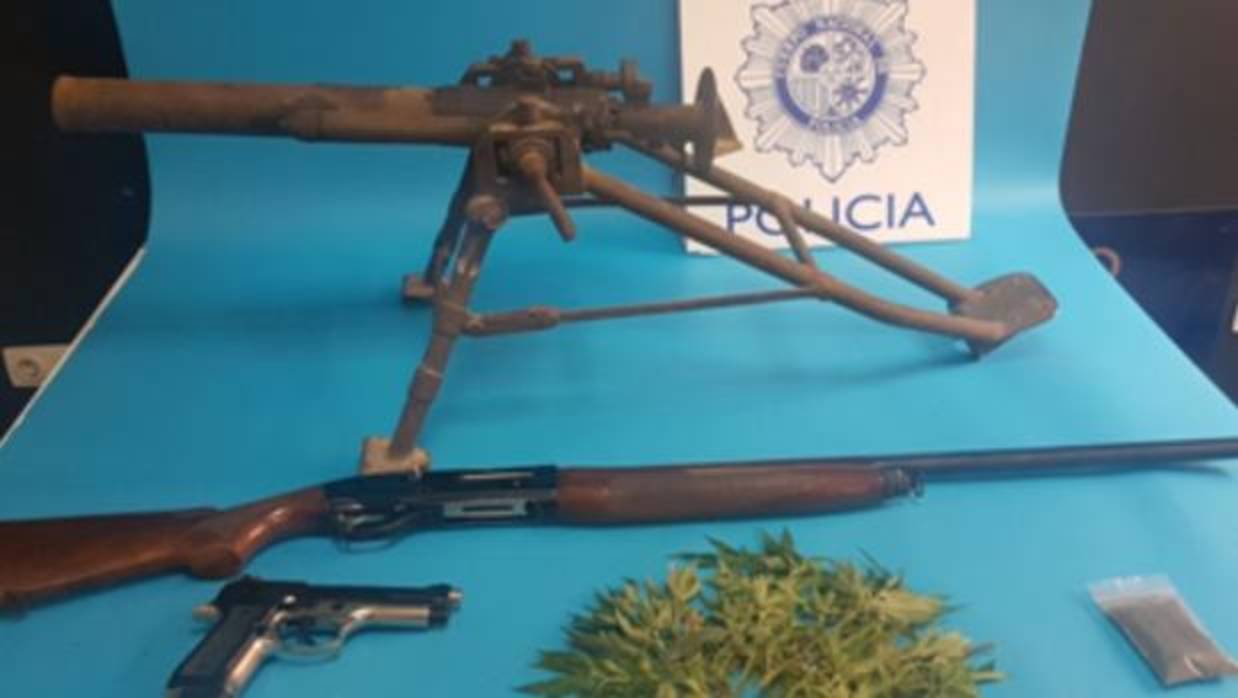 Armas intervenidas por la Policía