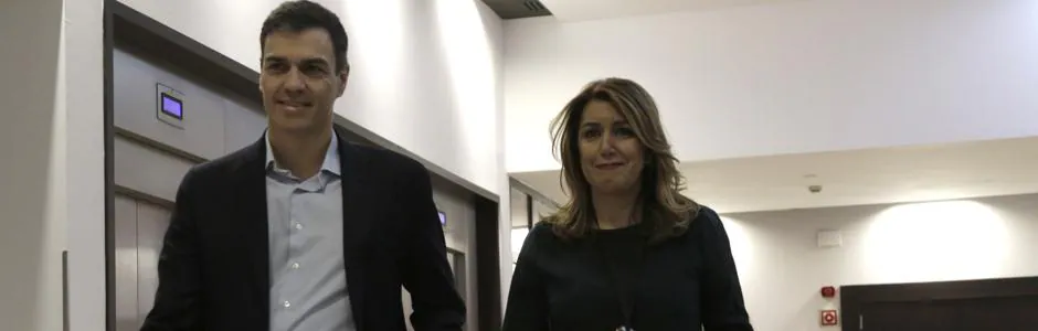Pedro Sánchez y Susana Díaz, en un reciente foro