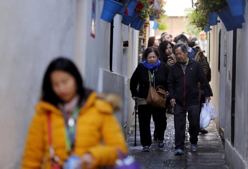 Un grupo de visitantes nipones en La Judería