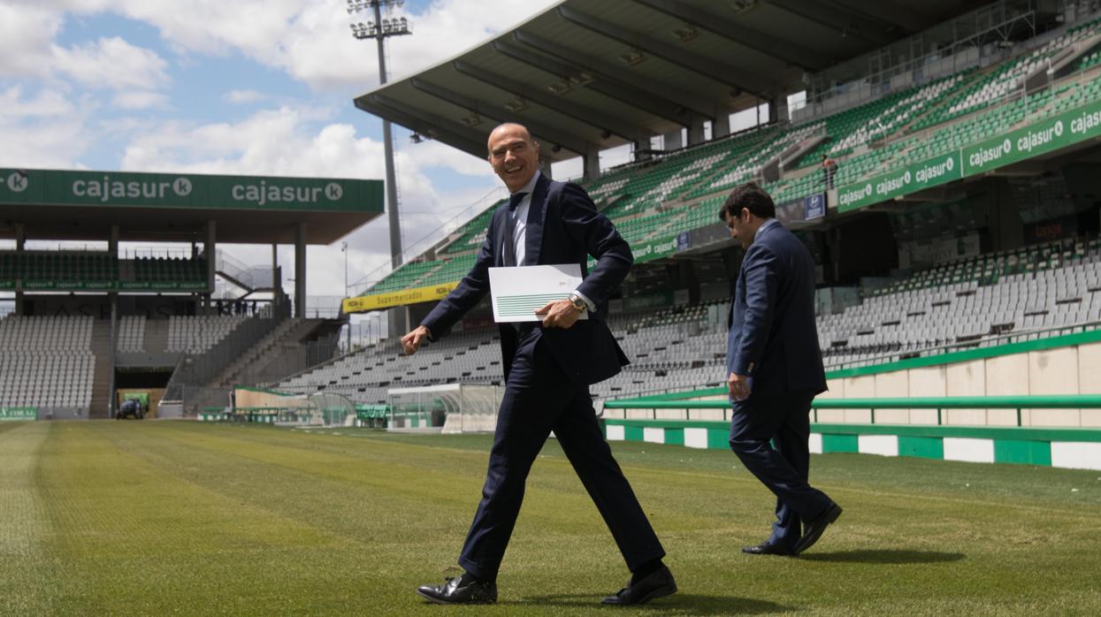 El presidente y el director general deportivo del Córdoba CF, en El Arcángel