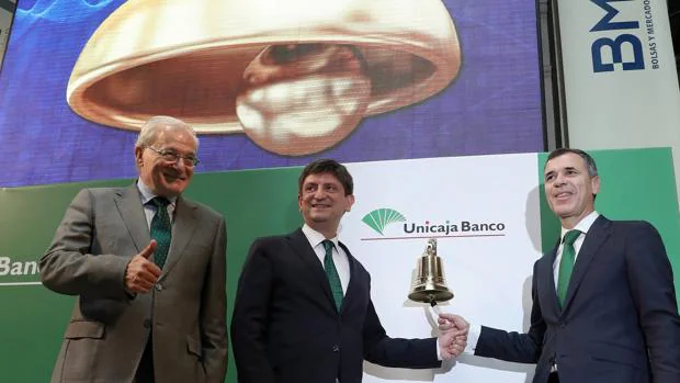 Un año en bolsa consolida a Unicaja en la «primera división» bancaria