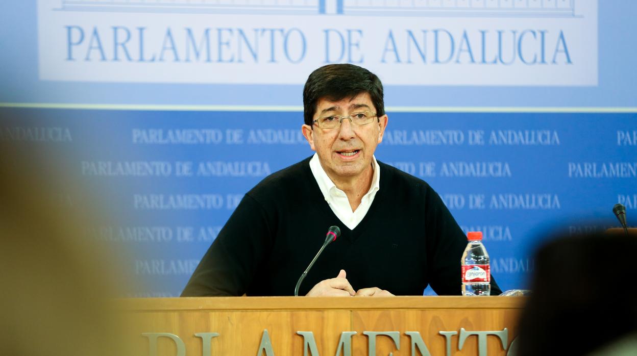 Juan Marín, actual presidente de Cs en Andalucía y, presumiblemente, favorito a ganar las primarias del 15 de julio