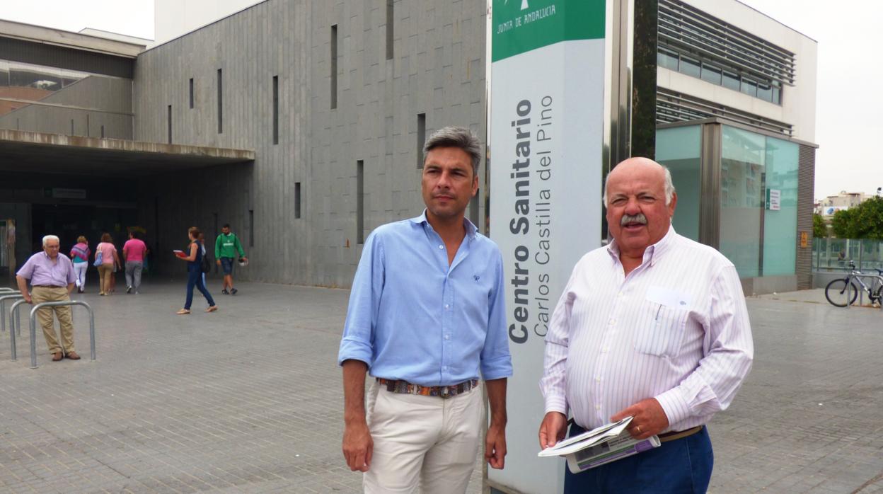 Andrés Lorite y Jesús Aguirre, este jueves en el Centro Carlos Castilla del Pino