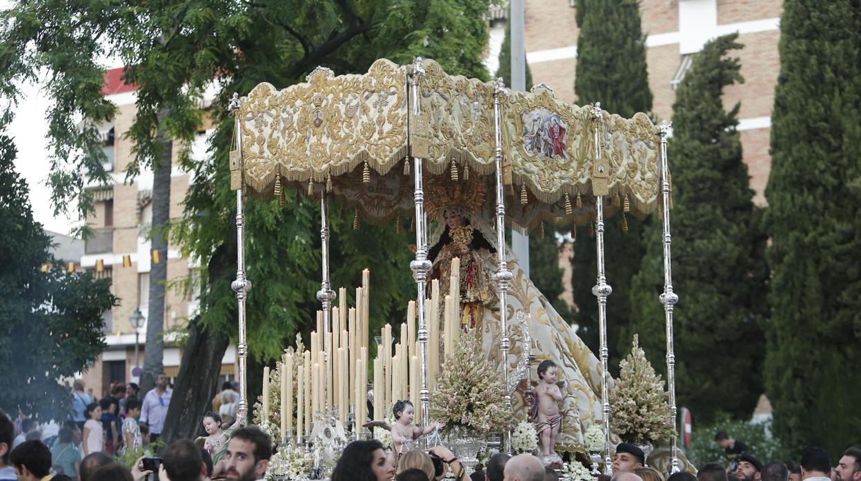 La Virgen del Carmen durante su procesión