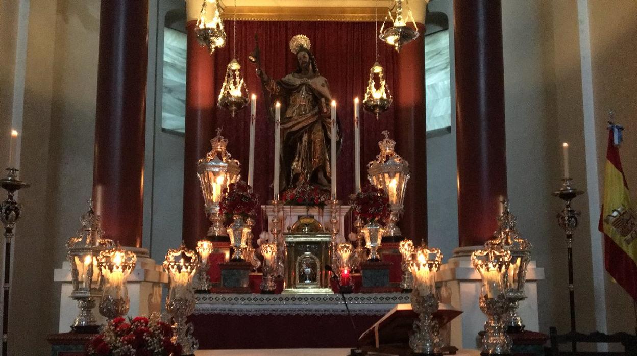 Altar montado en honor de Santiago Apóstol