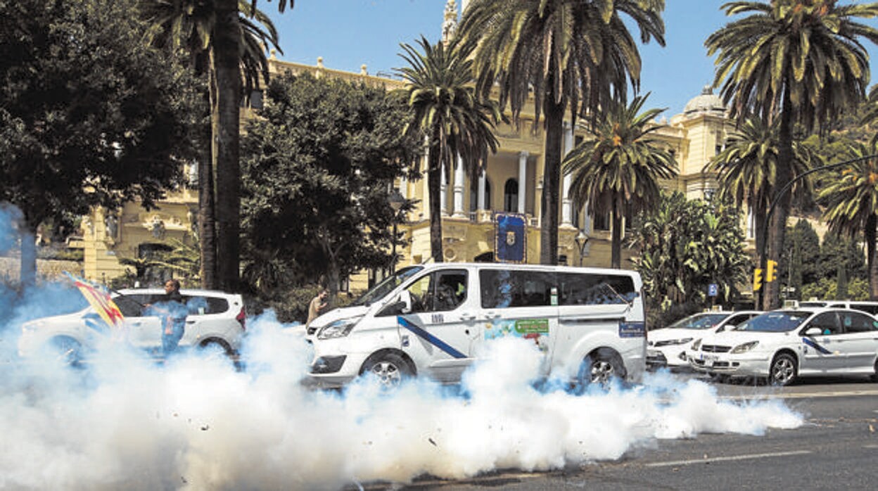 Huelga de taxis del año pasado en Málaga