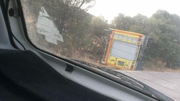 Esta es la mancha negra que ha dejado el fuego en el monte de Tarifa, ya controlado