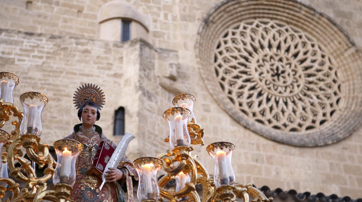 San Lorenzo durante la procesión del pasado año