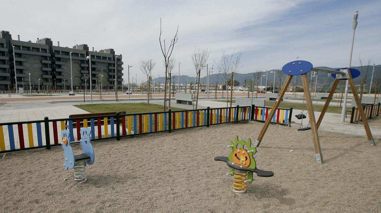 Un parque infantil de la ciudad -