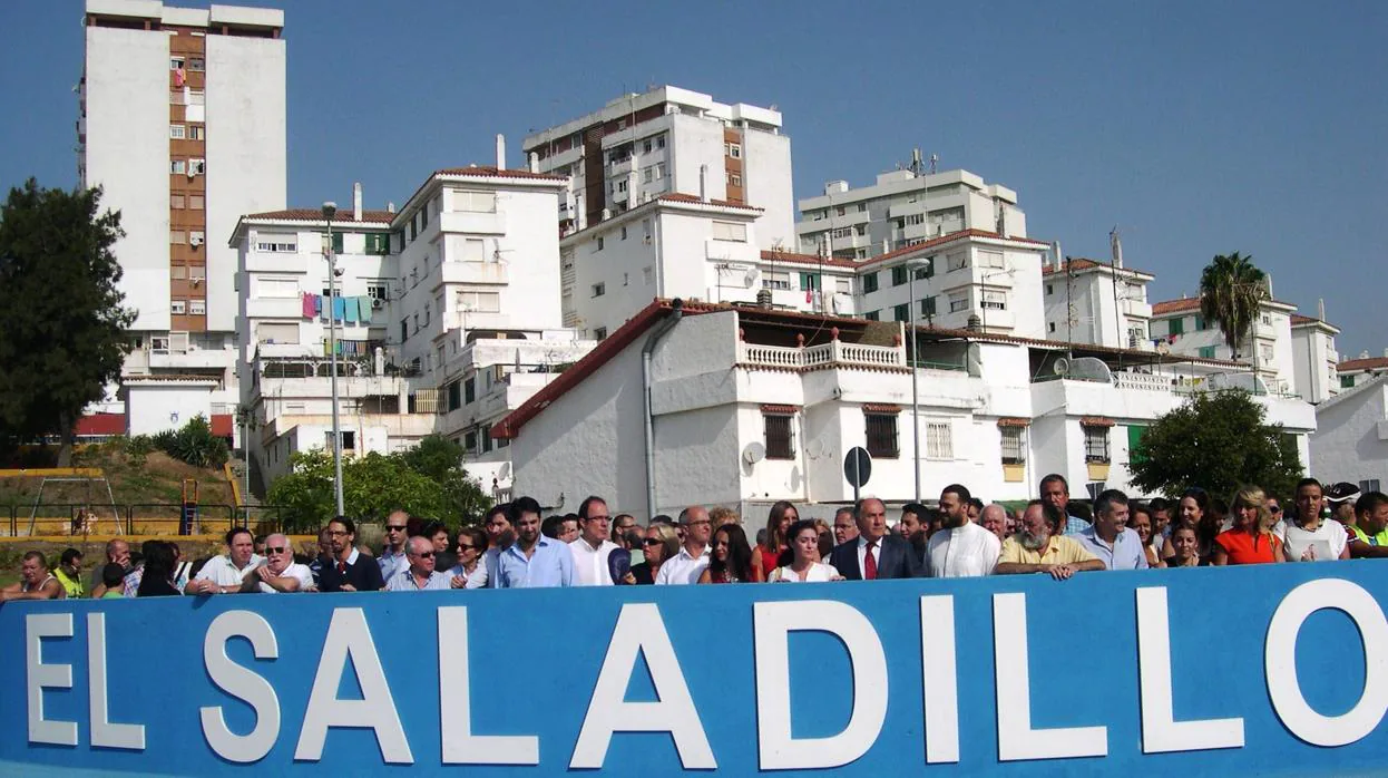 Imagen de una de las protestas llevadas a cabo en la barriada algecireña de El Saladillo