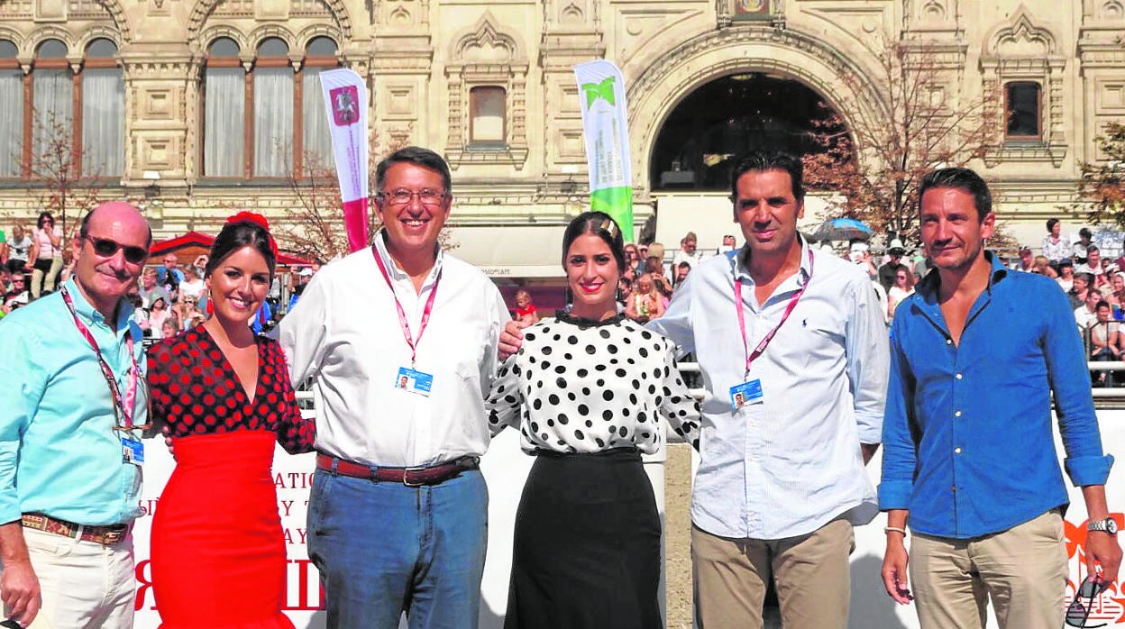 Los responsables de Córdoba Ecuestre en la Plaza Roja de Moscú