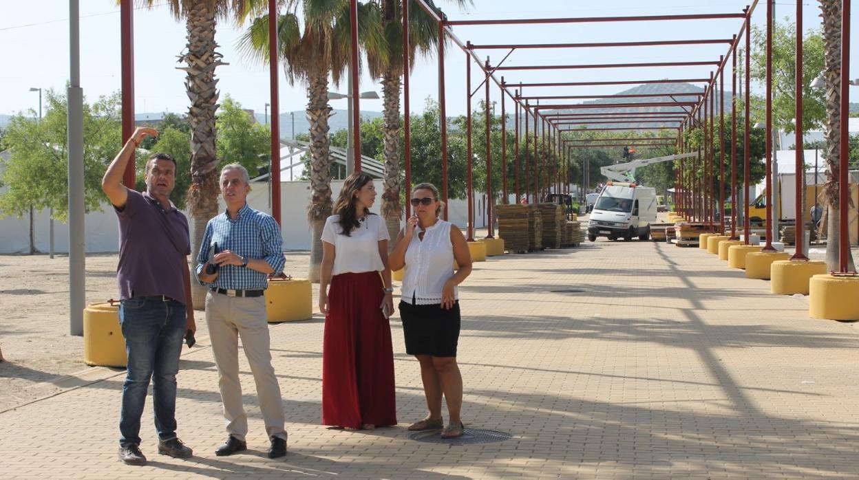 Visita del alcalde al recinto Ferial de Lucena