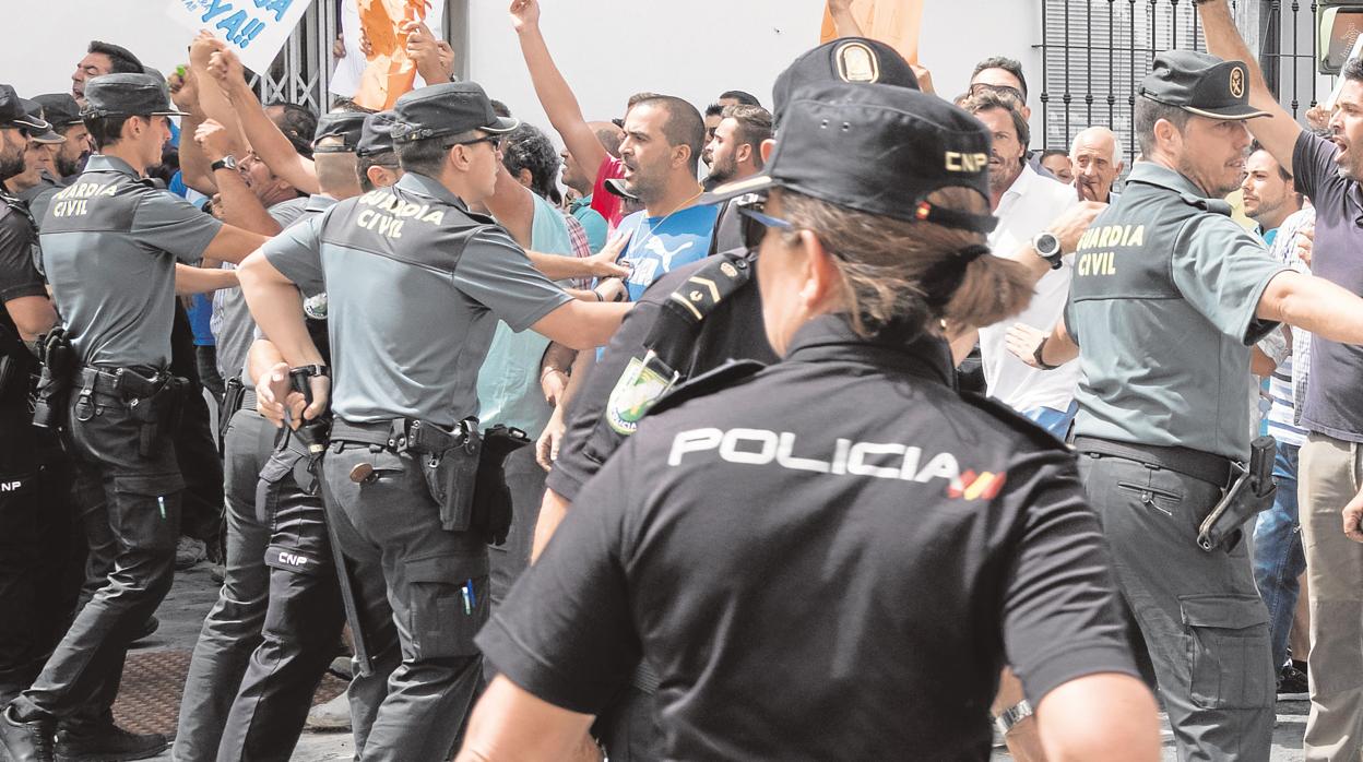 Protesta de los regantes en Huelva la pasada semana