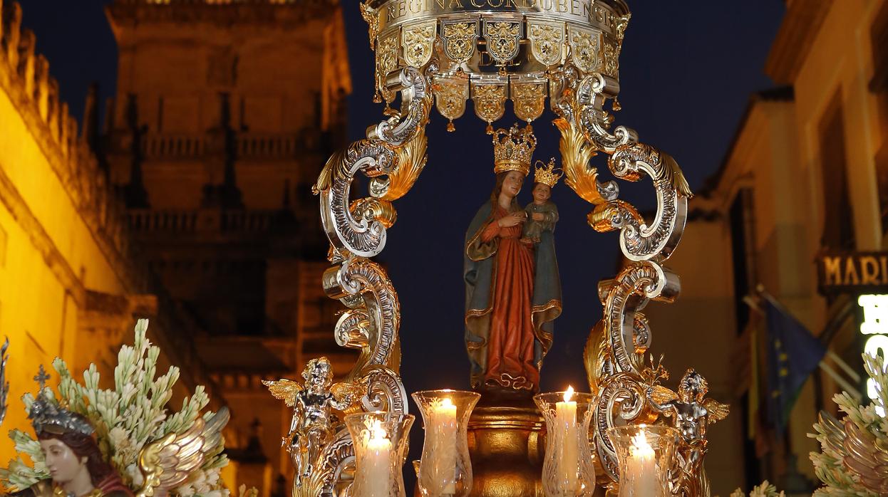 La Virgen de la Fuensanta en su procesión del pasado año