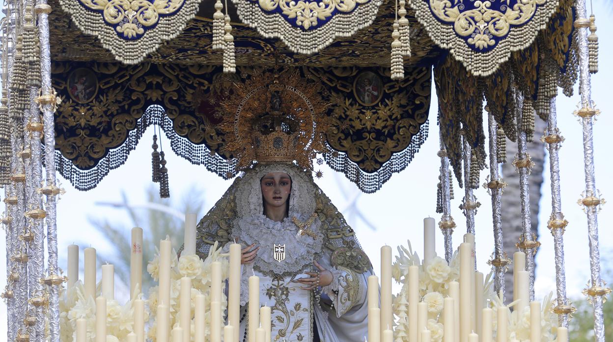 La Vigen de la Merced, el pasado Lunes Santo