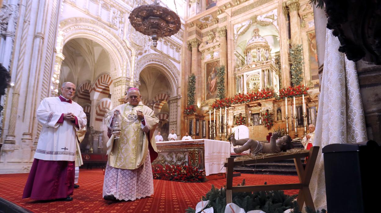 Misa de Navidad celebrada el año pasado en el interior de la Mezquita-Catedral