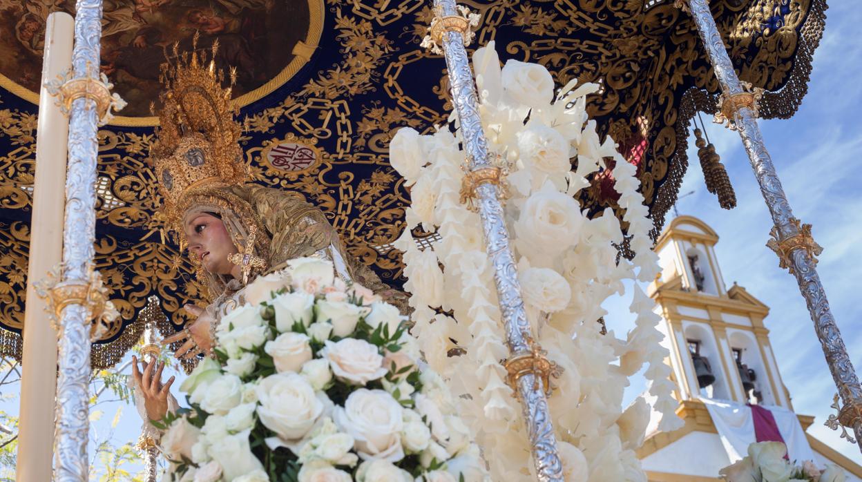 Santa María de la Merce, en su procesión