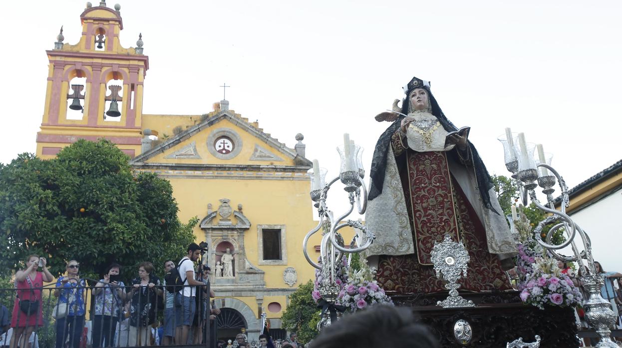 Santa Teresa de Jesús, en la procesión de la Virgen del Carmen