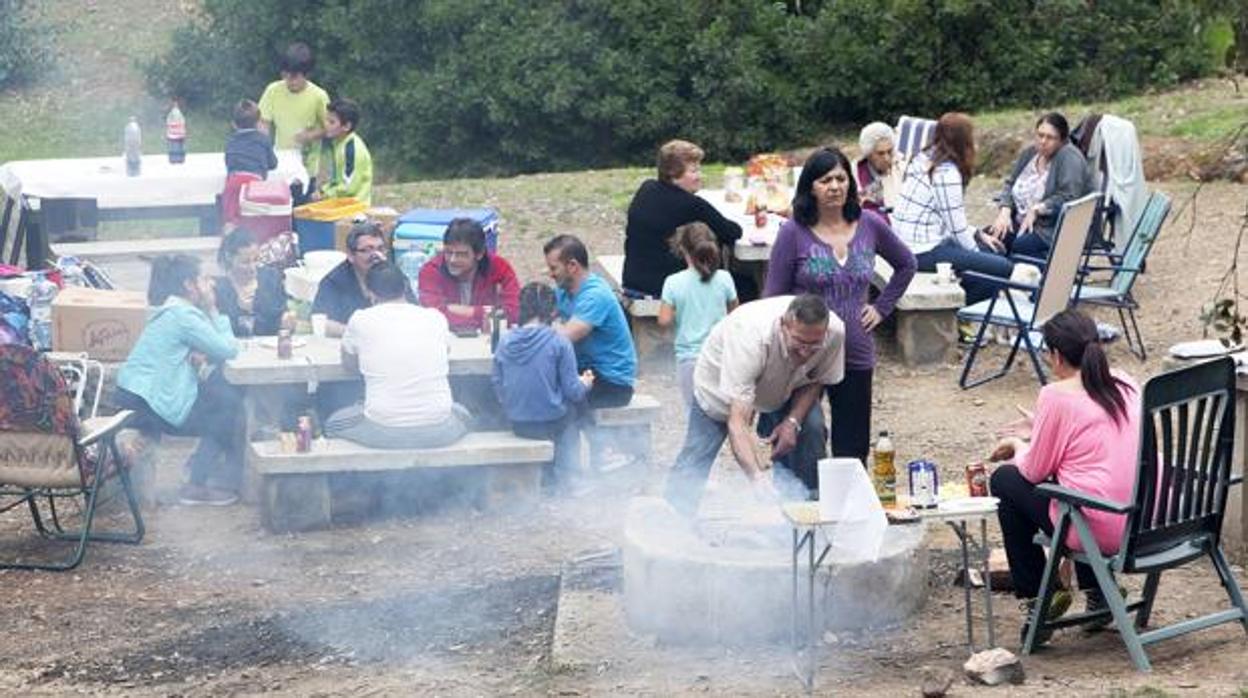 Cordobeses celebrando San Rafael en Los Villares