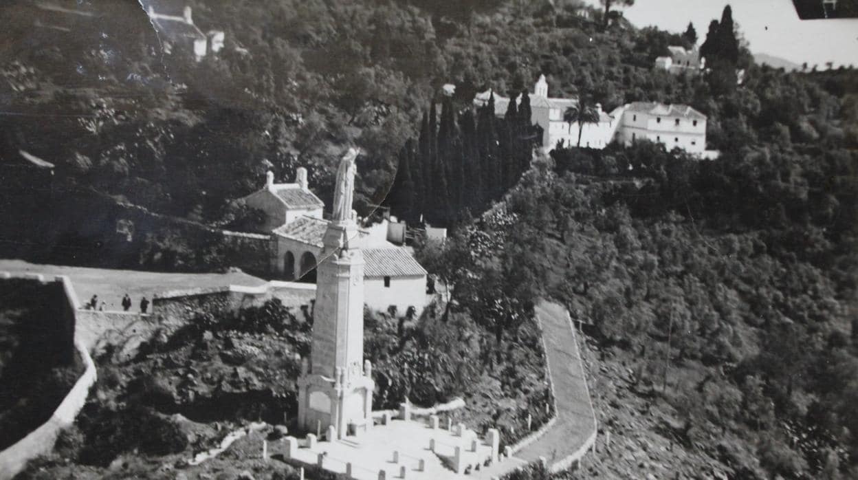 Vista cenital del monumento al Sagrado Corazón de Jesús de Córdoba en 1930, un año después de su inauguración