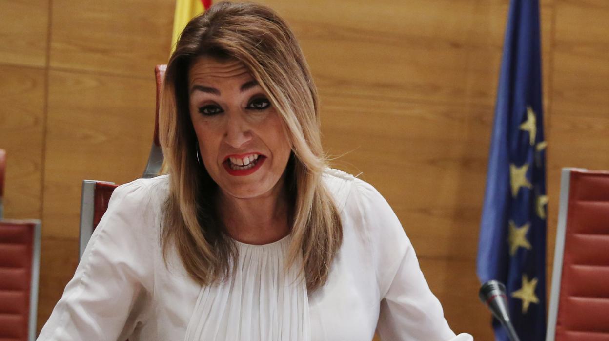 La presidenta de la Junta de Andalucía, Susana Díaz, este jueves en el Senado