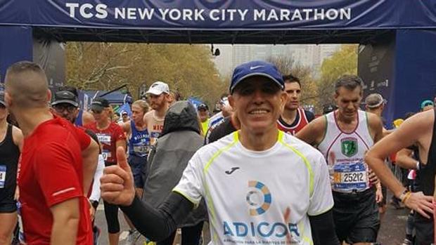 El maratón de Nueva York de un diabético de Montilla con sesenta años