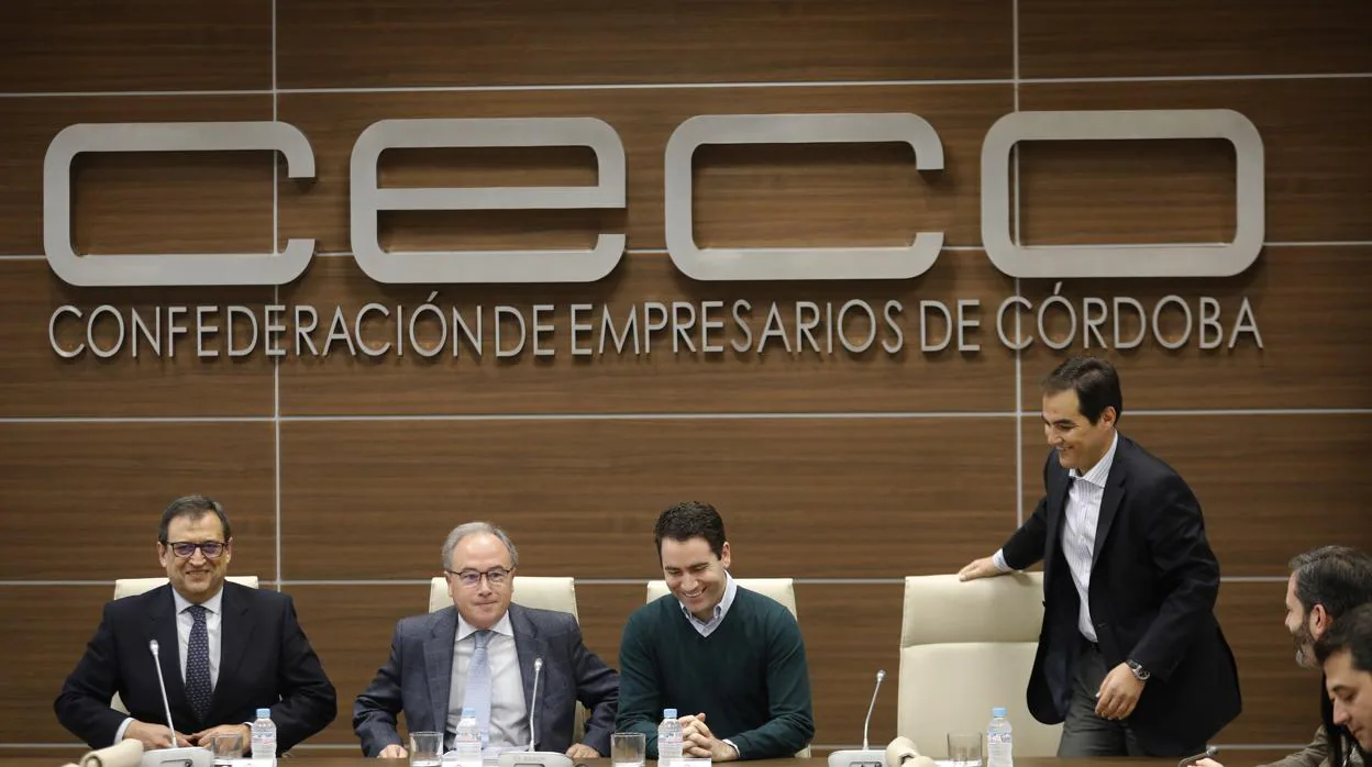Visita a CECO del secretario general del PP, Teodoro García Egea (tercero por la izquierda)