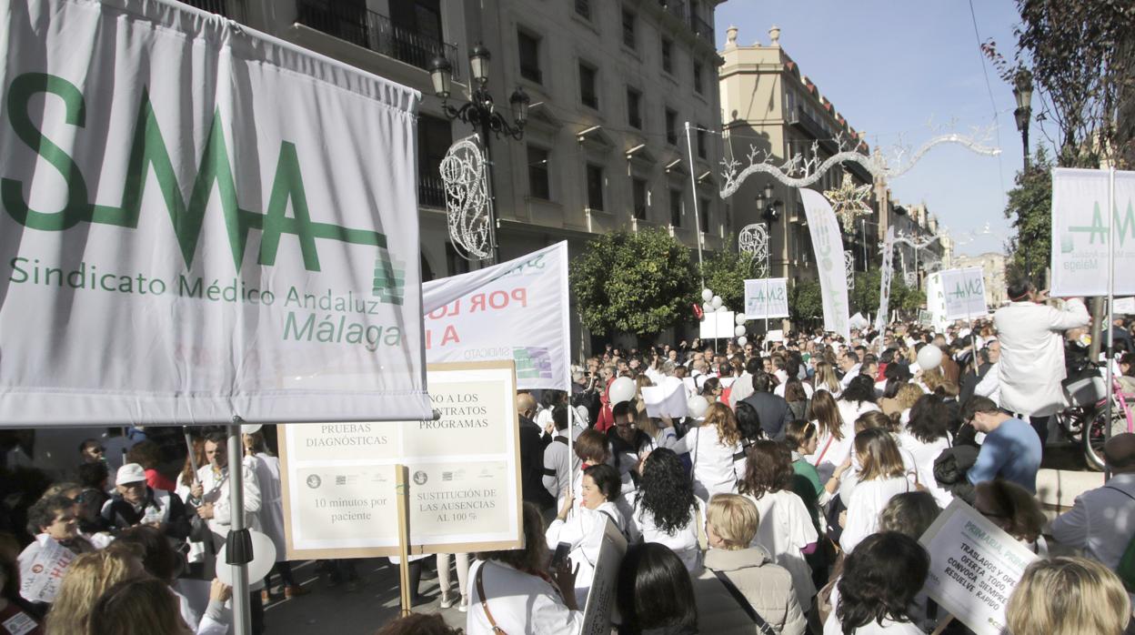 Manifestación de médicos en Sevilla el pasado martes