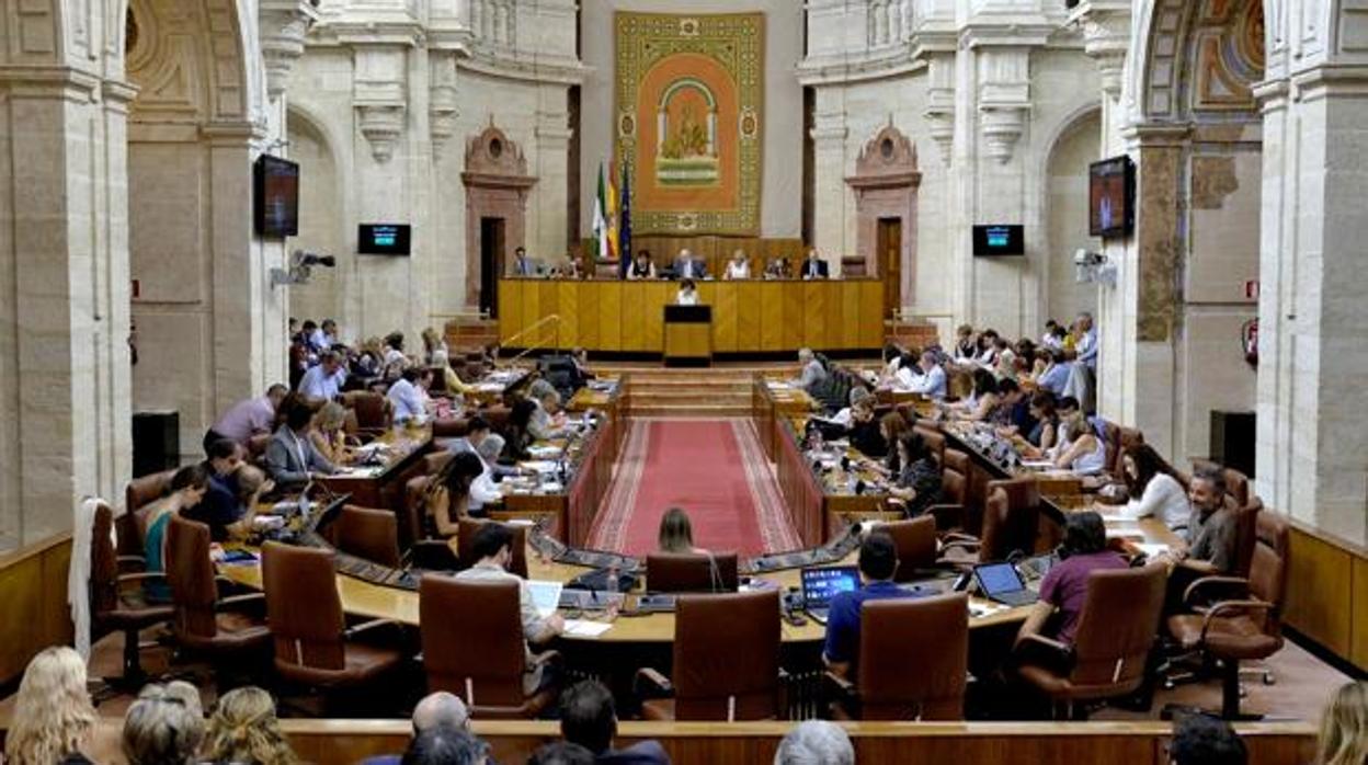 Una sesión en el Parlamento andaluz