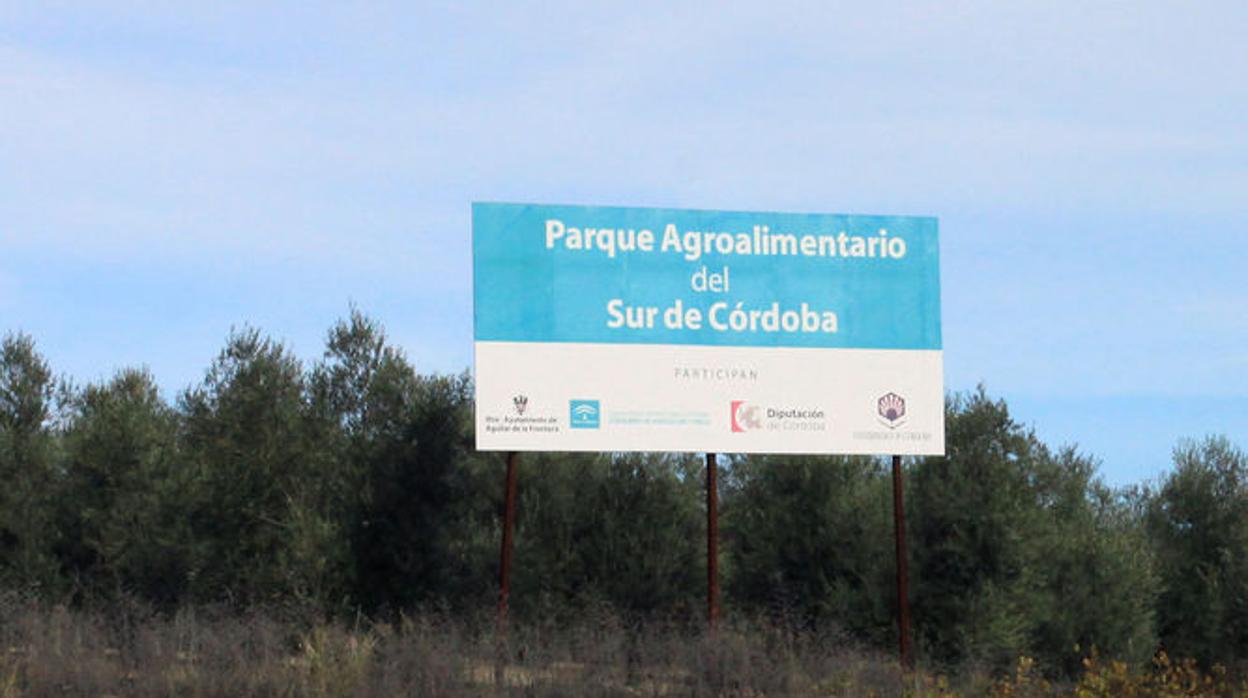 Lugar en el que se iba a levantar el Parque Agroalimentario de Aguilar