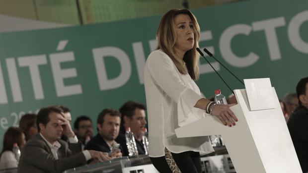 Susana Díaz, durante el Comité Director en Andalucía: «Al PSOE nadie lo va a poner de rodillas»