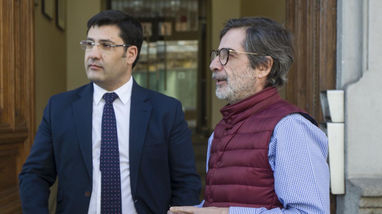 Jesús León y Carlos González hace un año en la compraventa del Córdoba