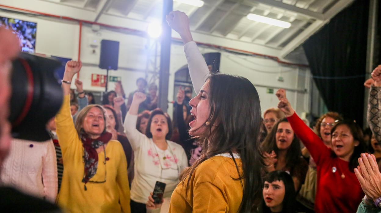 Irene Montero en un acto del miércoles en Madrid