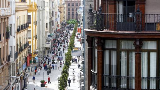 Vista aérea de la calle Cruz Conde