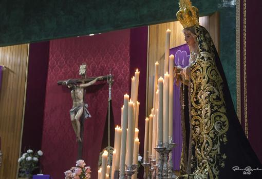 María Santísima de la Esperanza del Valle, en su triduo de diciembre, en la parroquia del Beato Álvaro de Córdoba
