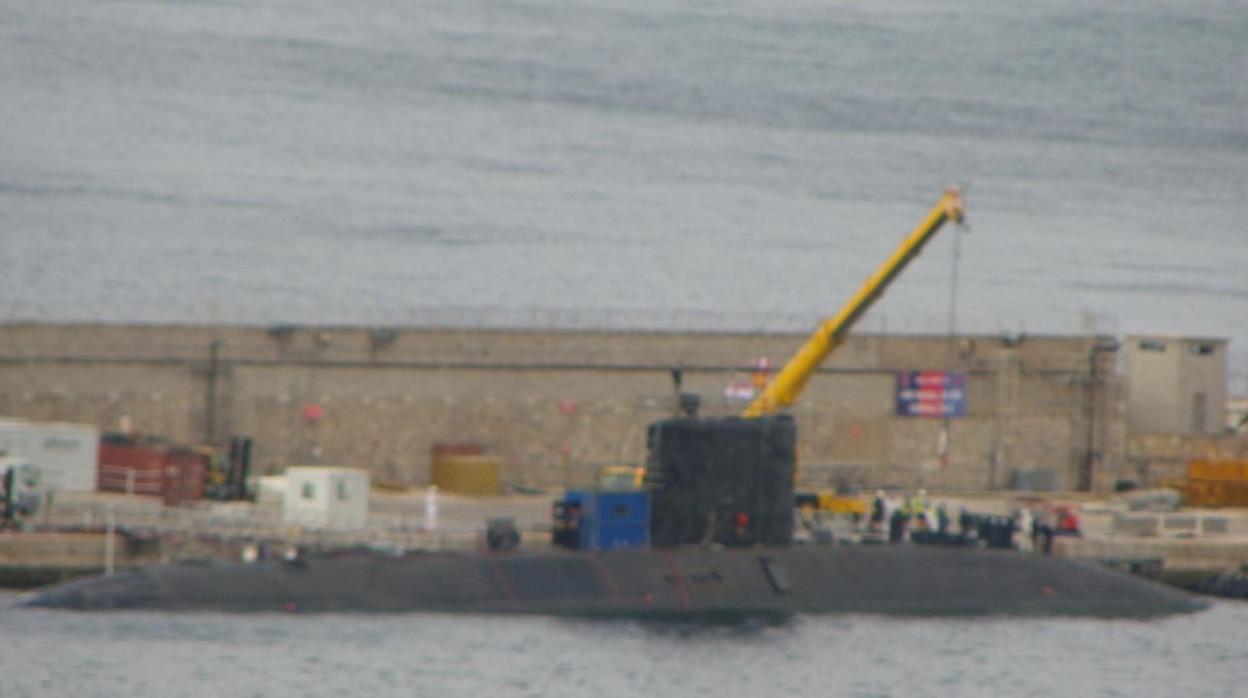 Imagen del «HMS Talent» en la base naval del Peñón el pasado mes de septiembre