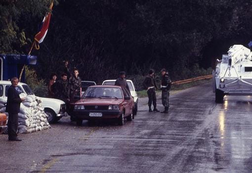 Ruta de los militares en Bosnia en 1994