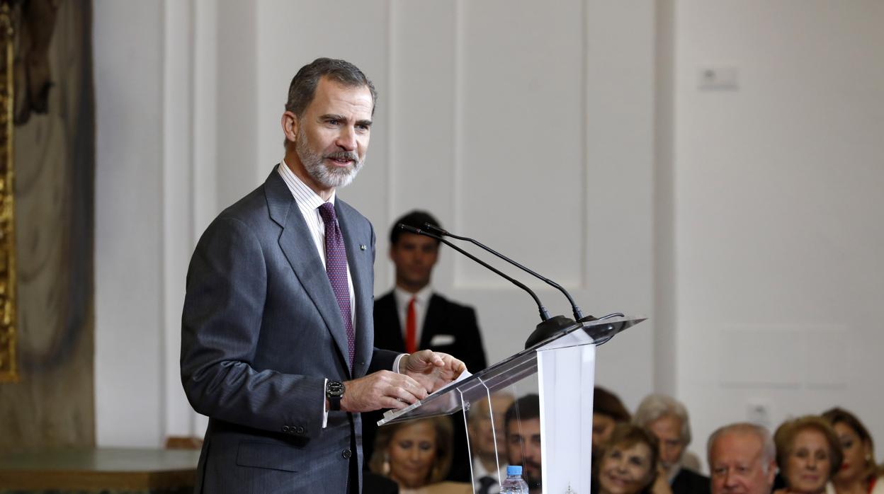 Su Majestad el Rey durante su discurso